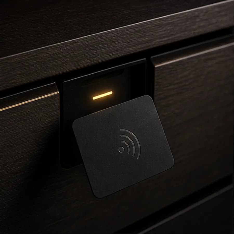 NFC kartlı gizli mobilya detay görseli